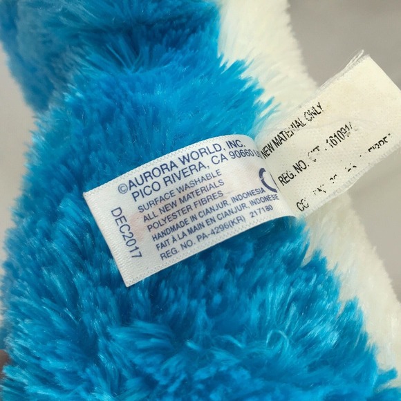 Aurora World Blue Ivory Dolphin 20" Large Stuffed Plush SOFT | RARE/Hard To Find - Picture 6 of 6